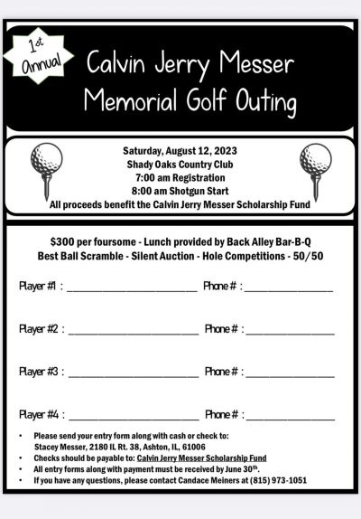 1st Annual Calvin Jerry Messer Golf Outing