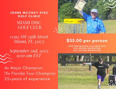 JohnE McCray Disc Golf Clinic