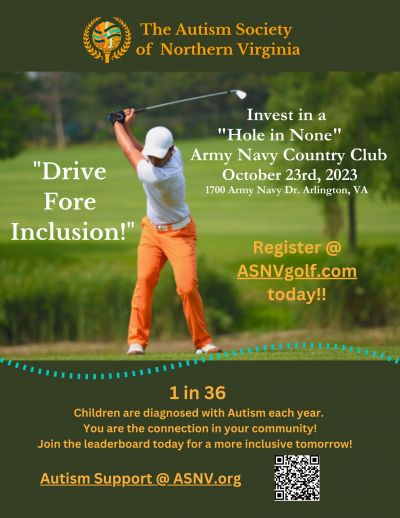 Autism Society of Northern Virginia - A "Hole in None" Charity Golf Event on October 23rd and ANCC!