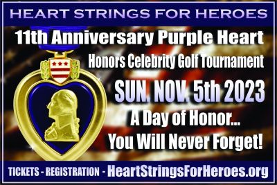 HEART STRINGS FOR HEROES - 11th Annual Purple Heart Celebrity Golf Tournament