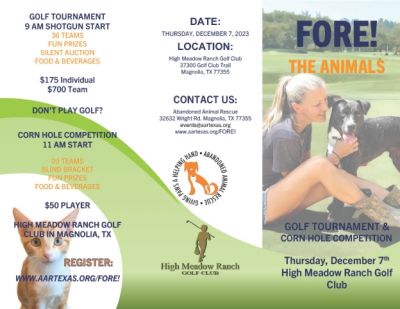 FORE! The Animals Golf Tournament and Corn Hole Competition